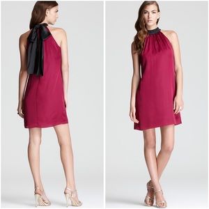 Laundry by Shelli Segal Satin Mini Dress Bow Back